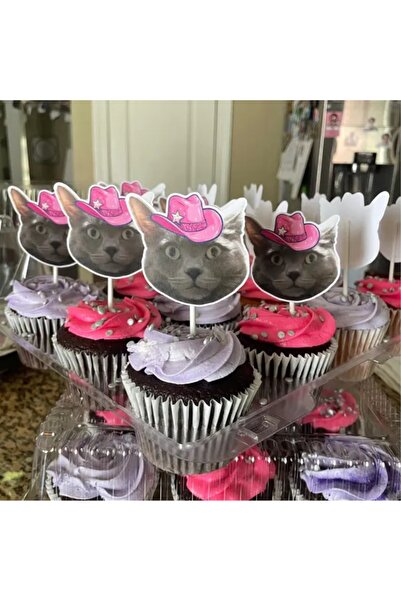 ELF REKLAM زينة كب كيك مع أعواد أسنان 1 0 قطعة