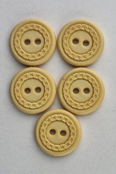 Şirin Yün Orta Boy Zincir Desenli Akrilik Sarı Kaban Çeket Hırka Yelek Düğmes...