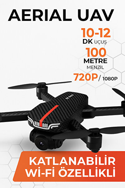Morissua AERIAL UAV Katlanabilir Drone | 1080p HD Kamera, Wi-Fi, 100m Menzil,...