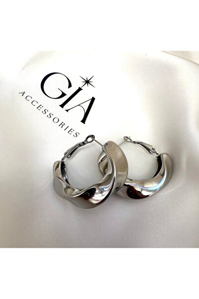 GİAccs. أقراط فضية مائلة