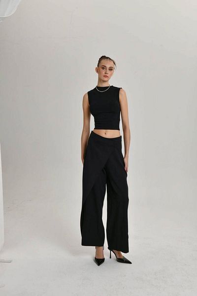 soBasic Women's Closure Detailed Design Trousers