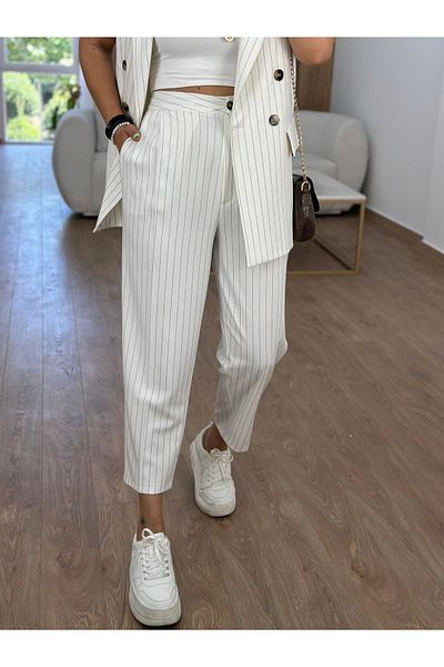 Trend Marfa Striped Vest Trousers Fabric Set