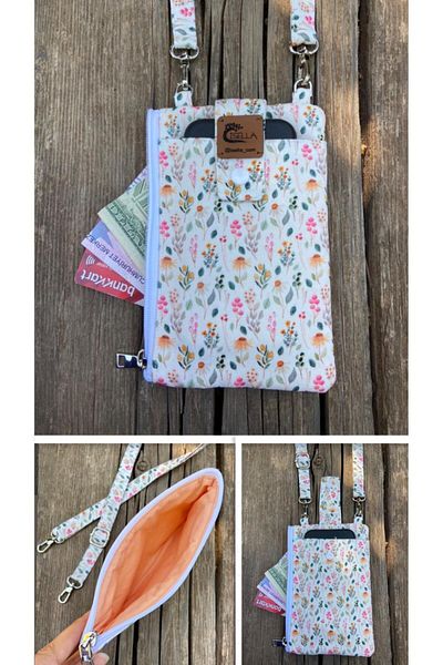 İsella Phone Bag and Wallet Wild Flower Pattern