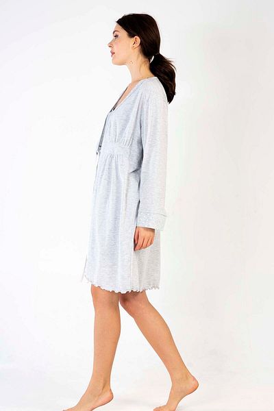 VİENETTA Women's P.Suprem Long Sleeve Belly Tie Maternity Dress, 212369