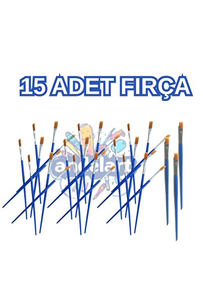 andelart 15 Adet Fırça, Sulu Boya, Akrilik Boya, Guaj Boya, Yağlı Boya, Resim Boyama