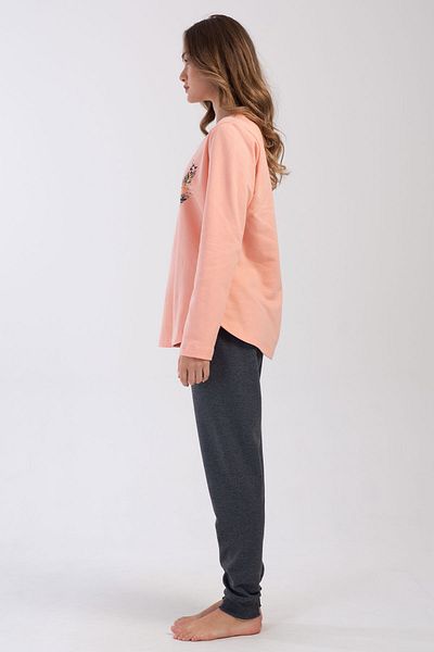 VİENETTA Women's Plus Size Long Sleeve Pajama Set, 403026
