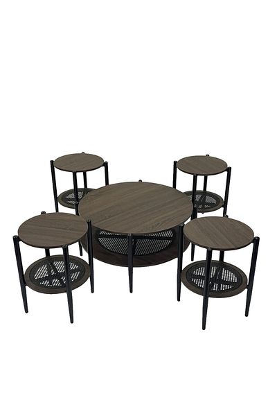 Ch 5-piece round wooden table set