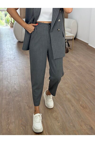 Trend Marfa Striped Vest Trousers Fabric Set