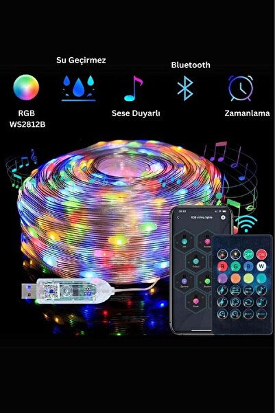 Genel Markalar 10 Metre 100 Ledli Rgb Renk Fişli Led Işık Dekor Organizasyon ...