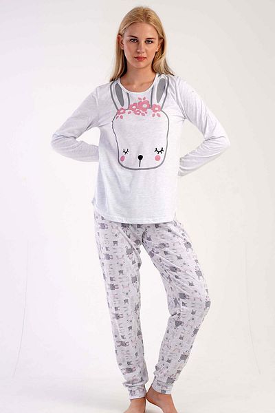 VİENETTA Women's Long Sleeve Pajama Set, 303261