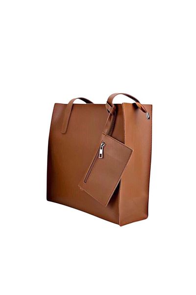Eylül Soft Faux Leather Tan Women's Handbag and Shoulder Bag