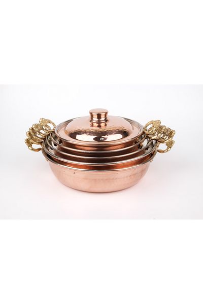 Zinnun Copper Karnıyarık Rice Casserole Set 3-Piece 6-Piece
