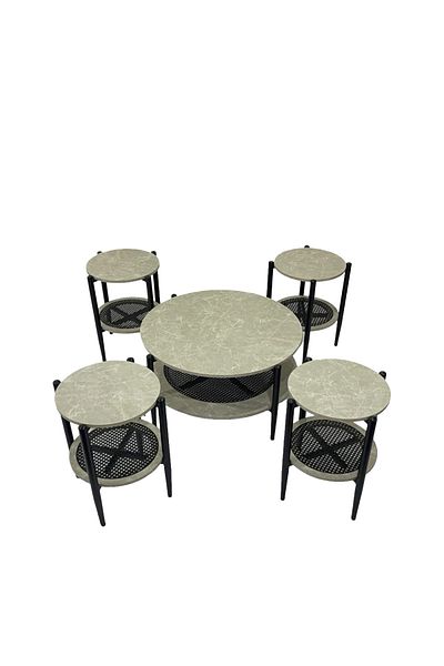 Ch 5-piece round wooden table set