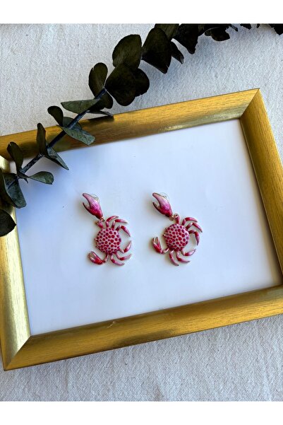 Trevi Accessories Brand Pink Crab Earrings