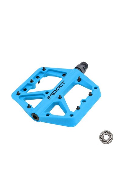 heugers COMP Çivili Pedal – Dayanıklı Plastik, Kompozit Rulmanlı, Mavi