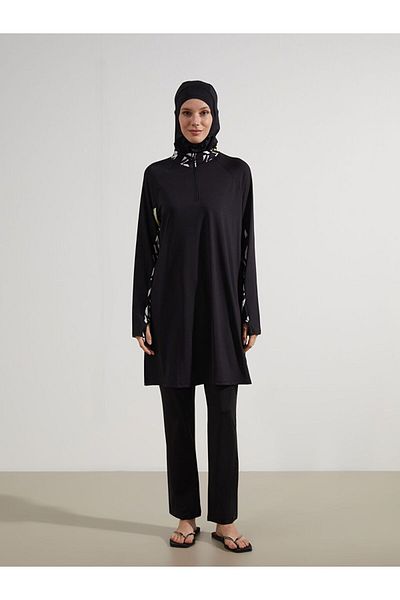 LC Waikiki LCW DREAM ملابس سباحة نسائية بذلة بياقة واقفة