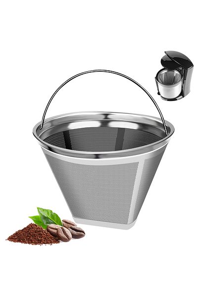 Omran Cart Reusable Coffee Filter Stainless Steel, Fits Ninja, Cuisinart, Hamilton, 8–12 Cup Models