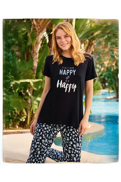 Aydoğan Aydoğan 240047 Viscos Short Sleeve Pajama Set