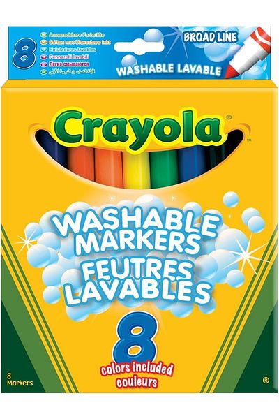 Crayola - 8 Broadline Washable Markers
