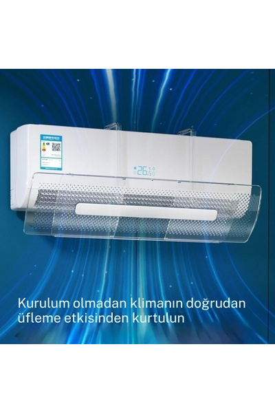 Monozone Şeffaf Klima Hava Yönlendirici Çarpma Önleyici Rüzgar Kalkanı Split ...