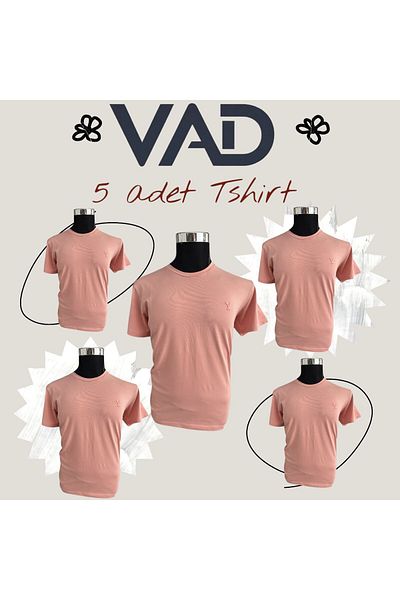 VAD Crew Neck 5-Piece Men's T-Shirt