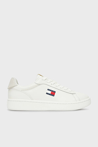 Tommy Jeans Logolu Deri Sneaker Ayakkabı AYAKKABI EN0EN02815 YBL