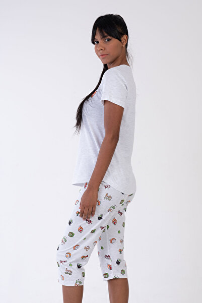 VİENETTA Women's Short Sleeve Capri Pajama Set, 310001