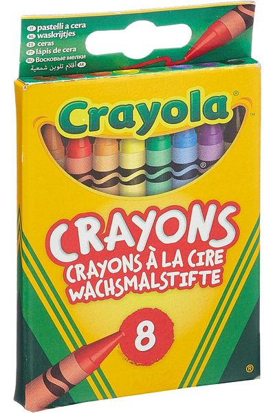 Crayola Wax Colouring Crayons - Assorted Colours (Pack of 8), A Must-Have for All Kids Arts and Craf