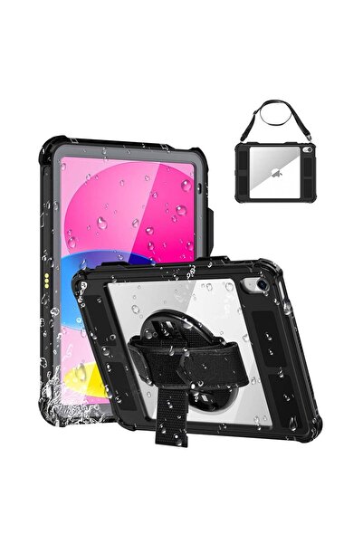 ShellBox Husă pentru iPad 10 (2022) 10.9 - ShellBox Impermeabilă IP68 - Neagră