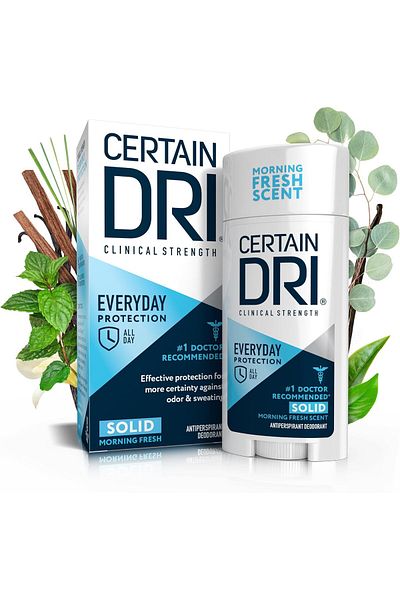 Certain Dri Certain Dri Everyday Strength Clinical Antiperspirant – 72HR Sweat Protection for Hyperhidrosis, D