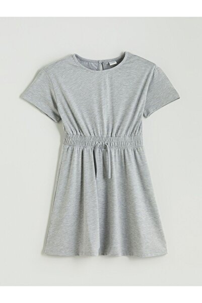 LC Waikiki Lcw Kids Gray Crew Neck Girl's Dress