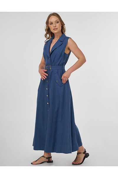 Kayra Rochie 100% din bumbac Indigo