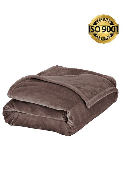 Master Home Textile Lightweight Velvet Blanket, 350GSM, 230x170cm Single Size, Soft All Season Flannel for Bed & Sofa
