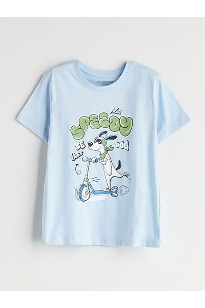 LC Waikiki LCW Детски къси пижами за момче с кръгла яка