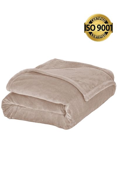 Master Home Textile Lightweight Velvet Blanket, 350GSM, 230x170cm Single Size, Soft All Season Flannel for Bed & Sofa