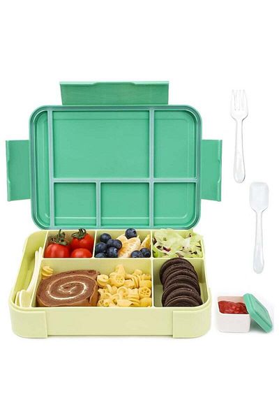 COOYA Lunch Box for kid's School, Lunch Box with Compartments, Leak-proof Bento Box for Girls and Boys