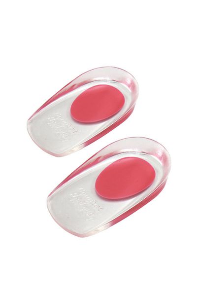 ENAR Soft Silicone Increase Heel Support Pad Cup Gel Shock Cushion Orthotic Insole Plantar Care Red