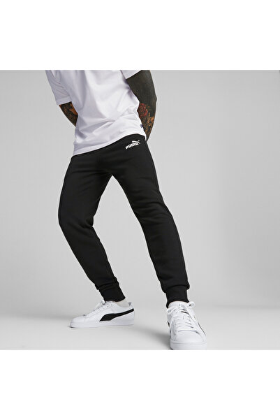 Puma Mens Essentials Logo Sweatpants - Black