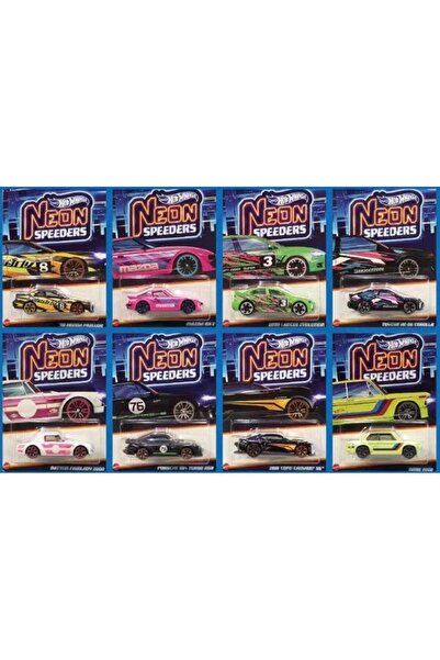 HOT WHEELS 8'li Araba Seti - Neon Speeders HLH72