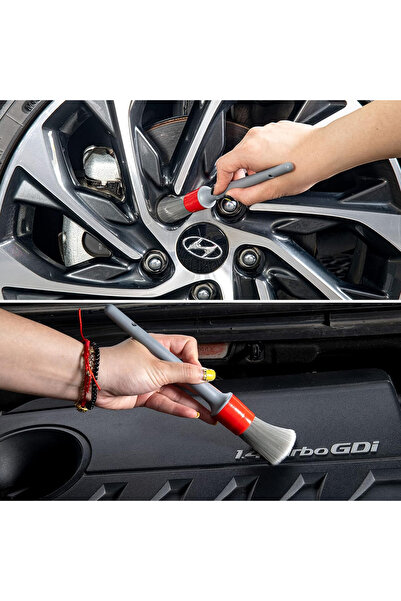 Generic 3-Piece Detailing Brush Set Car Interior and Exterior Cleaning Brush Kit for Car and Home Use