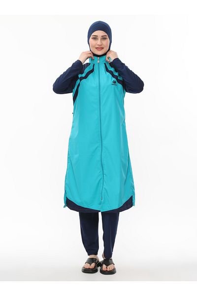 Ranuna Fully Covered Hijab Swimsuit - Mint Green - Ranuna