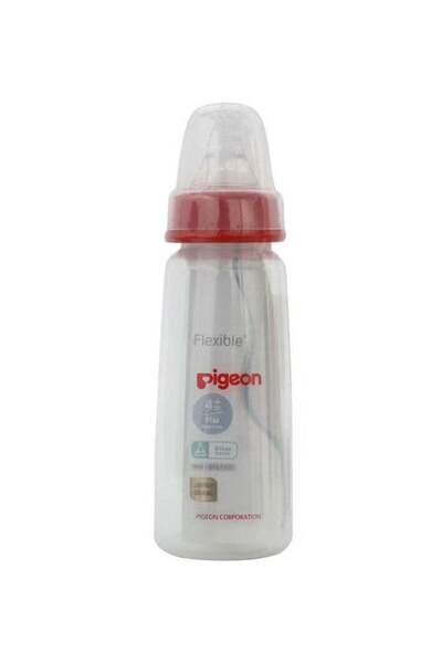 Pigeon Slim Neck Plastic Bottle Clear 200ML Assorted Colour