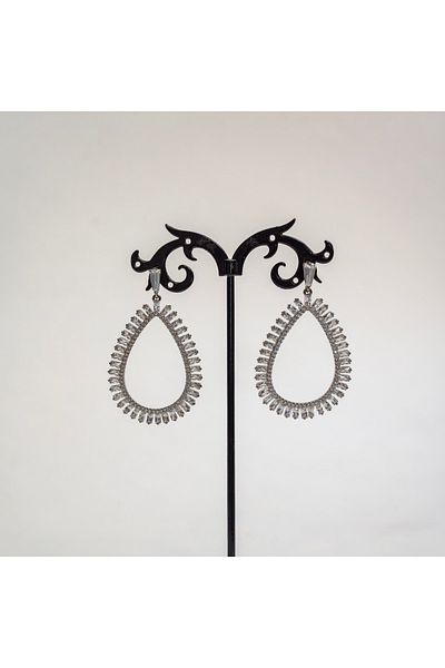 CHARM “Stellar Drop” teardrop earrings with baguette zircons – Charm
