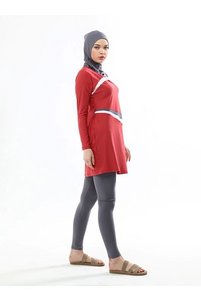Ranuna Full Covered Hijab Swimsuit - Tile - Ranuna