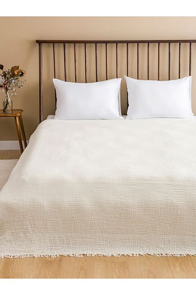 LC Waikiki Pink Double Cotton Bedspread