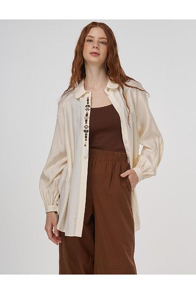 Kayra Tassel Detailed Viscose Tunic