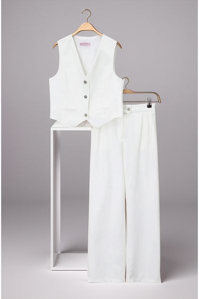 Jannock 2-Piece Girl's Suit with V-Neck Sleeveless Vest and Trousers