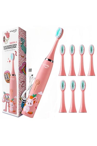 WhySmile Детска звукова акумулаторна електрическа четка за зъби, 32000 движен...