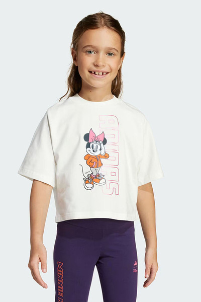adidas تي شيرت كاجوال للأطفال ديزني ميني ماوس تي شيرت للأطفال Jl9191