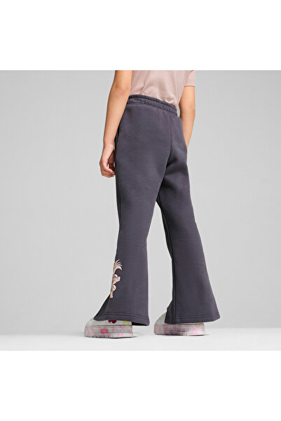 Puma Girls TROLLS Flared Pants - Gray